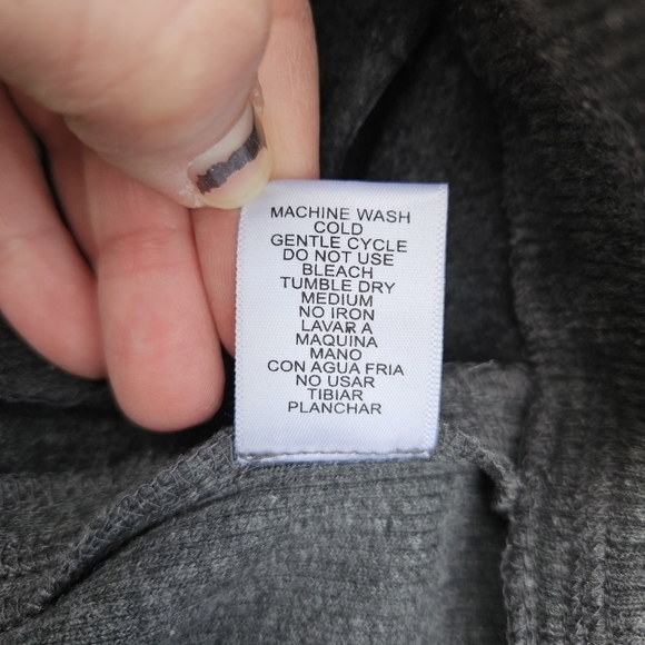 Love Tree gray full zip toggle hooded sweatshirt jacket hoodie large - Picture 7 of 8